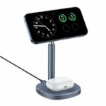 Baseus Charger Desktop Wireless 20W Qi2 Orbit 2 Pro Air-Cooled Grey - Image 3