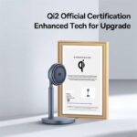 Baseus Charger Desktop Wireless 20W Qi2 Orbit 2 Pro Air-Cooled Grey - Image 5