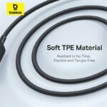 Baseus Cable 3in1 USB-C/Micro/Light to USB-C Silky One-for-Three 100W 1.5m Black - Image 5
