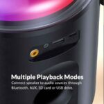 SonicGear Portable Karaoke Kids Speaker BT/Wireless Dual Mics iOX K800 Black - Image 6