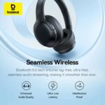 Baseus Headphones Over Ear Bass BH1 Lite Black - Image 3