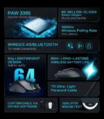 Thunderobot ML602 Wireless Gaming Rechargeable Mouse Black - Image 2