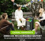 SonicGear Portable Karaoke Speaker 2 x 6.5” BT/USB/RGB 2x Mics Audiobox BBX1300 - Image 6