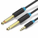 Vention AUDIO 3.5mm M to 2×6.3mm M Cable 1.5m BACBG