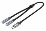 Vention USB-C to 2×3.5mm TRS Cable Adaptor 0.3m BGPHY