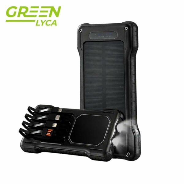 Green Lyca Power Bank 10000mAh με Solar Charging & LED Camping Light GL70174