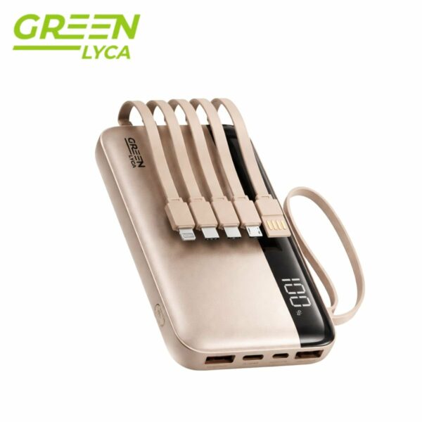 Green Lyca Power Bank 10000mAh Φορητός Φορτιστής με Digital Display και Fast Charging έως 22.5W GL70176