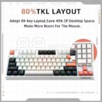 Thunderobot KG3089 Wired Mechanical Keyboard Red switch White - Image 2