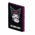 Kuromi Rock Out Plush Notebook A5 Σημειωματάριο με Απαλό Λούτρινο Εξώφυλλο Ριγέ 3+ Ετών Μαύρο - Image 7