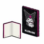 Kuromi Rock Out Plush Notebook A5 Σημειωματάριο με Απαλό Λούτρινο Εξώφυλλο Ριγέ 3+ Ετών Μαύρο