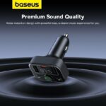 Baseus Car FM Transmitter-Charger USB/BT/SD 18W S09 Lite - Image 6