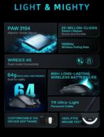 Thunderobot ML602 SE Wireless Gaming Rechargeable Mouse White - Image 3