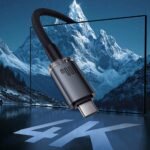 Baseus Crystal Shine USB 3.2 Full-Featured Fast-Charging Data Cable USB-C to USB-C 100W 1.5m 20Gb Cluster Black - Image 3