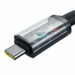 Baseus Crystal Shine USB 3.2 Full-Featured Fast-Charging Data Cable USB-C to USB-C 100W 1.5m 20Gb Cluster Black - Image 4