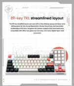 Thunderobot KG3089 Wired Mechanical Keyboard Red switch White - Image 6