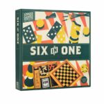 Six in One Compendium Ξύλινο Σετ Επιτραπέζιων Παιχνιδιών με 6 Κλασικά Παιχνίδια 6+ Ετών