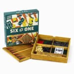 Six in One Compendium Ξύλινο Σετ Επιτραπέζιων Παιχνιδιών με 6 Κλασικά Παιχνίδια 6+ Ετών - Image 2