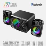 SonicGear Titan 3 2.1 Ηχεία Υπολογιστή 24W με Bluetooth, FM Radio, USB/SD & Φωτισμός 7 Χρωμάτων - Image 2