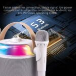 SonicGear Portable Karaoke Kids Speaker BT/Wireless Dual Mics iOX K800 White - Image 3