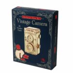 Vintage Camera Music Box Ξύλινο Διακοσμητικό Μουσικό Κουτί με Φωτογραφία και DIY Συναρμολόγηση 6+ Ετών