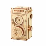 Vintage Camera Music Box Ξύλινο Διακοσμητικό Μουσικό Κουτί με Φωτογραφία και DIY Συναρμολόγηση 6+ Ετών - Image 3