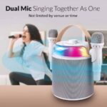 SonicGear Portable Karaoke Kids Speaker BT/Wireless Dual Mics iOX K800 White - Image 2