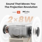 Yaber T2 Plus Φορητός Projector Full HD με Μπαταρία, WiFi 6, Smart TV & Ήχο JBL - Image 3