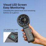 Jisulife Portable Personal Fan Life7 3600mAh Black - Image 2