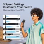 Jisulife Portable Personal Fan Life7 3600mAh Black - Image 5