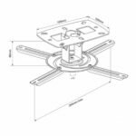 AV:Link Σταθερή Βάση Οροφής για Projector 8cm PJM80 - Image 3