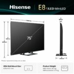 Hisense Τηλεόραση 75” Smart QLED Mini LED 4K με Dolby Vision IQ, Dolby Atmos & 144Hz Game Mode PRO 75E8Q  - Image 7