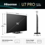 Hisense Τηλεόραση 75” Smart QLED Mini LED 4K με Dolby Vision IQ, Dolby Atmos & Game Mode Ultra 75U7Q  - Image 6