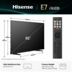 Hisense Τηλεόραση 85” Smart QLED 4K με Dolby Vision, Dolby Atmos & Game Mode Plus 85E7Q  - Image 8