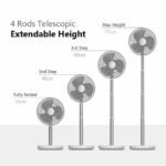 Jisulife Extendable Rotating Desktop Fan FA13P Green - Image 3