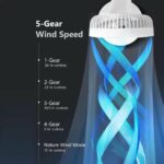 Jisulife Extendable Rotating Desktop Fan FA13P White - Image 6