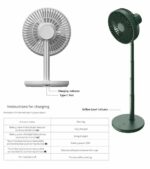 Jisulife Extendable Rotating Desktop Fan FA13P White - Image 2