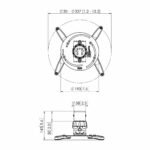 Vogels Σταθερή Βάση Οροφής για Projector 12.4cm έως 20kg PPC1500 - Image 4
