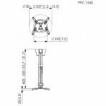 Vogels Ρυθμιζόμενη Βάση Οροφής για Projector 40–55cm έως 15kg PPC1540  - Image 4
