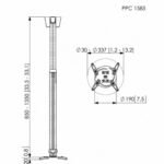 Vogels Ρυθμιζόμενη Βάση Οροφής για Projector 85–135cm έως 15kg PPC1585  - Image 4