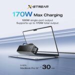 EcoFlow Charge Powerbank RAPID 25000mAh 170W + 100W Built-In & Retractable Cable Black - Image 2