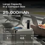 EcoFlow Charge Powerbank RAPID 25000mAh 170W + 100W Built-In & Retractable Cable Black - Image 5
