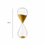 Γυάλινη Κλεψύδρα με Χρυσή Άμμο 16cm Διακοσμητικό Χρονόμετρο 5 Λεπτών - Image 5