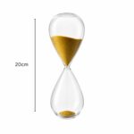 Γυάλινη Κλεψύδρα με Χρυσή Άμμο 20cm Διακοσμητικό Χρονόμετρο 15 Λεπτών - Image 5