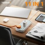 Tessan Πολύπριζο 8 Θέσεων με 3 Θύρες USB και Καλώδιο 2m TS-204-C - Image 2